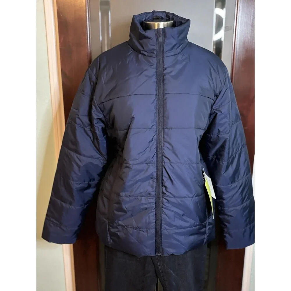 New Mens Puffer Jacket w/ 3M Thinsulate All in Motion Navy Blue Sz M Retail $55